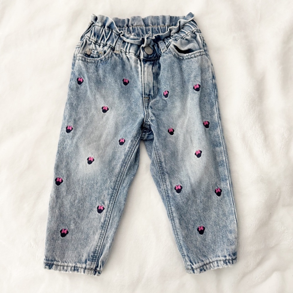 Babygap Disney Embroidered Minnie Mouse Just Like Mom Jeans Size 2
